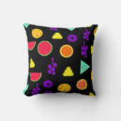 トロピカルフルーツネオンパラダイスパターン クッション (正面)