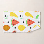 トロピカルフルーツパターンデザイン バスタオルセット (ハンドタオル)