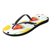 トロピカルフルーツパターンデザイン ビーチサンダル (アングル)