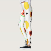 トロピカルフルーツパターンデザイン レギンス (左)