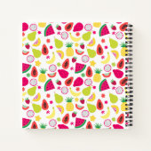 トロピカルフルーツパターン ファン バースデー トゥッティ フルッティ ノートブック (裏面)