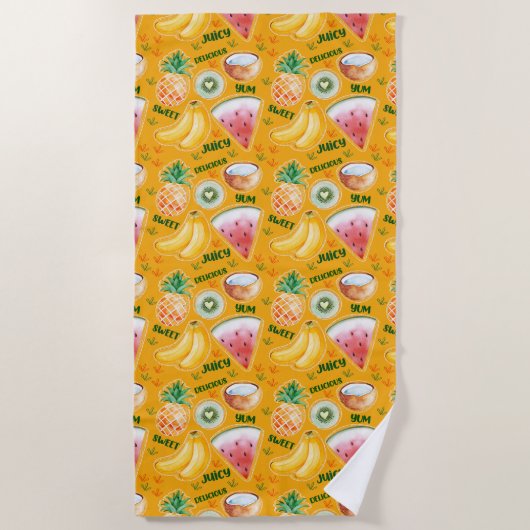 トロピカルフルーツビーチタオル ビーチタオル (正面)