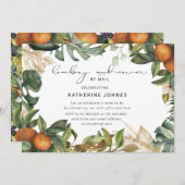 トロピカルフルーツ仮想ベビーシャワー招待 (正面/裏面)