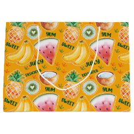 トロピカルフルーツ抱き枕 ラージペーパーバッグ
