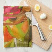 トロピカルフルーツ水カラーオリジナルアートの静物生活 キッチンタオル (四つ折り)