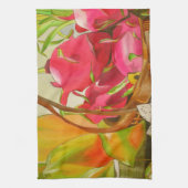 トロピカルフルーツ水カラーオリジナルアートの静物生活 キッチンタオル (縦)