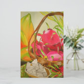 トロピカルフルーツ水カラーオリジナルアートの静物生活 便箋 (スタンド正面)