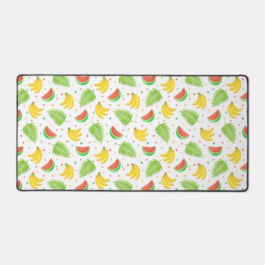トロピカルフルーツ水玉模様模様 デスクマット (正面)