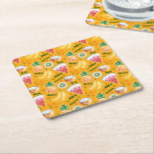 トロピカルフルーツ紙コースター スクエアペーパーコースター (アングル)