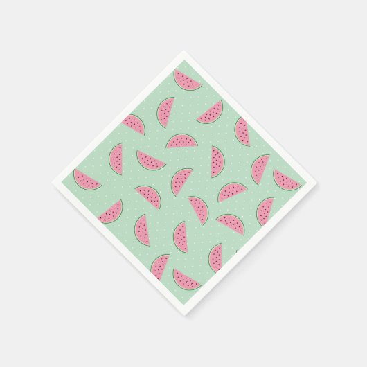 トロピカルフルーツ絵を描（ばちゃばちゃ）跳ねるパターン スタンダードカクテルナプキン (角)