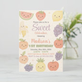 トロピカルフルーツ誕生日招待状 招待状 (スタンド正面)