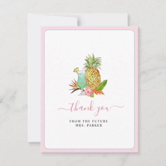 トロピカルフルーツ ウェディングシャワー 感謝カード (正面)