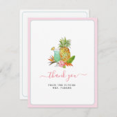 トロピカルフルーツ ウェディングシャワー 感謝カード (正面/裏面)