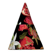 トロピカルフルーツ：エキゾチックなシームレスな背景 パーティーハット (右)