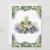 トロピカルフルーツ | グリーンリーサンセットクインセアニラ 招待状 (裏面)
