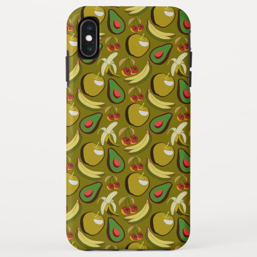 トロピカルフルーツ シームレス パターン イエロー Case-Mate iPhoneケース (裏面)