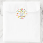 トロピカルフルーツ、ジュース、カクテルプールパーティー ラウンドシール (バッグ)