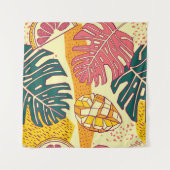 トロピカルフルーツ：パタ鮮やかーンデザイン タペストリー (正面(横))