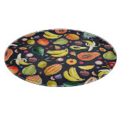 トロピカルフルーツ：水の色マルチフルート模様。 カッティングボード (角)