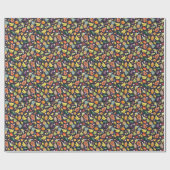 トロピカルフルーツ：水の色マルチフルート模様。 ラッピングペーパー (フラット)