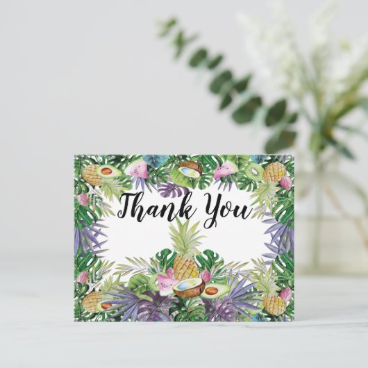 トロピカルフルーツ | 緑のパーティーありがとう ポストカード (スタンド正面)