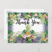 トロピカルフルーツ | 緑のパーティーありがとう ポストカード (正面/裏面)