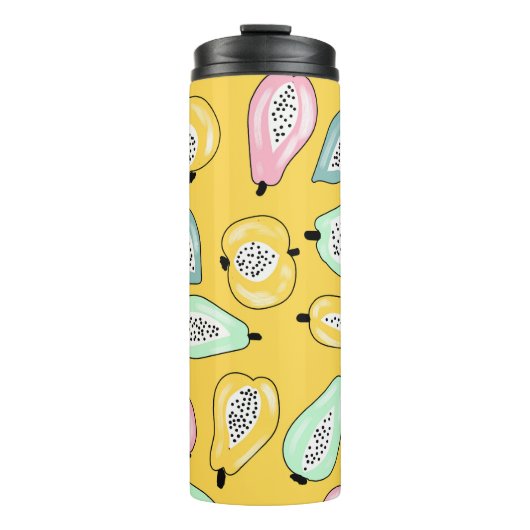 トロピカルフルーツ:鮮やかプリントパターン タンブラー (正面)