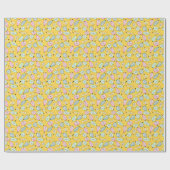 トロピカルフルーツ：鮮やかプリントパターン ラッピングペーパー (フラット)