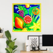 トロピカルフルーツin the Sky.買今 ポスター (ホームオフィス)