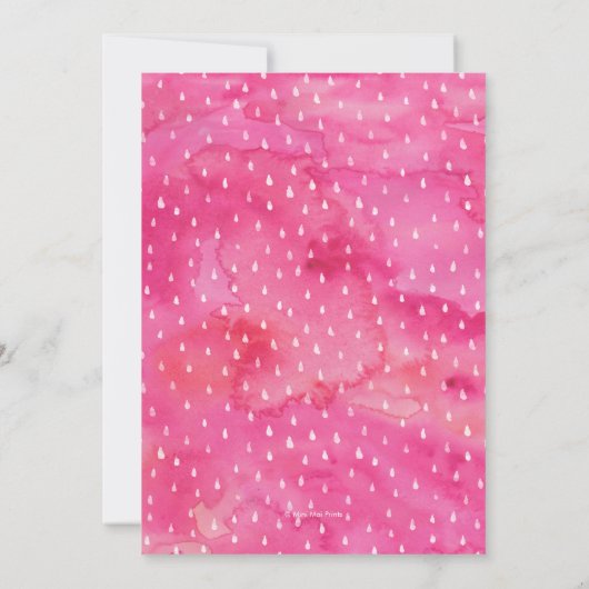 トロピカルフルーティピンク金ゴールド3rd誕生日招待状 招待状 (裏面)