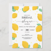トロピカルフレッシュレモンスクリプトブライダルシャワー 招待状 (正面)