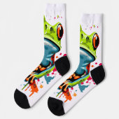 トロピカルフロッグソックスカラフル- Frog princeソックス ソックス (左)