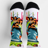 トロピカルフロッグソックスカラフル- Frog princeソックス ソックス (上部)