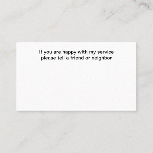 トロピカルフロリダハワ実在イエステート名刺 名刺 (裏面)