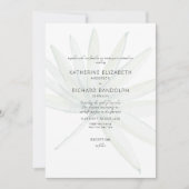 トロピカルフロンドホワイトNo親リスト結婚ズ 招待状 (正面)