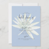 トロピカルフロンドミントアンドブルーブライダルシャワー 招待状 (正面)