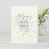 トロピカルフロンドミント&イエローブライダルシャワー 招待状 (スタンド正面)