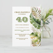 トロピカルフロンド誕生日 招待状 (スタンド正面)