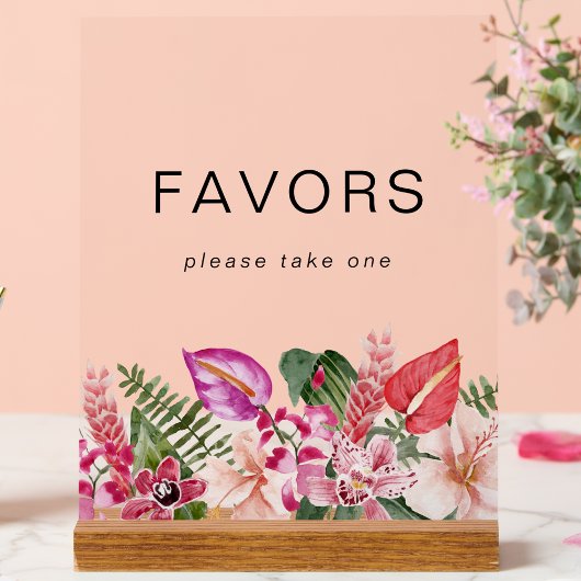 トロピカルフローラはアクリルを好む アクリルサイン