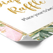 トロピカルフローラアロハおむつラッフル ポスター (角)