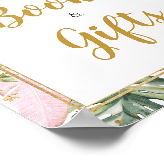 トロピカルフローラアロハブックとギフト ポスター (角)