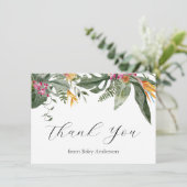 トロピカルフローラアロハベビーシャワーサンキュー サンキューカード (スタンド正面)