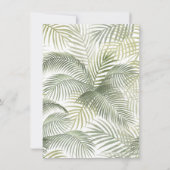 トロピカルフローラアーチサマーブライダルシャワー 招待状 (裏面)