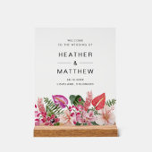 トロピカルフローラウェルカムアクリルサイン アクリルサイン (正面)