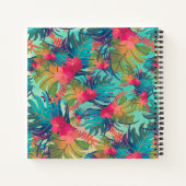 トロピカルフローラウォーターカラーゲストブック ノートブック (裏面)