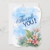 トロピカルフローラウォーターカラーフラットカード (正面)