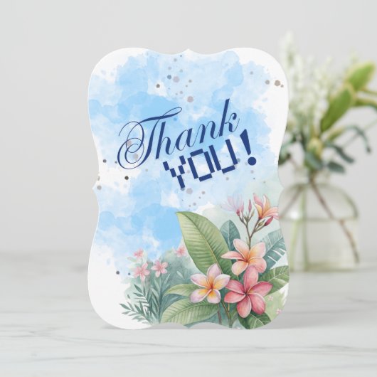 トロピカルフローラウォーターカラーフラットカード (スタンド正面)