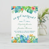 トロピカルフローラエレガントウエ得結婚した披露宴 招待状 (スタンド正面)