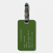 トロピカルフローラグリカスタムーネリパーソナライズされたー ラゲッジタグ (裏面縦)