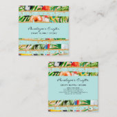 トロピカルフローラスクエアビジネスカード スクエア名刺 (正面/裏面)